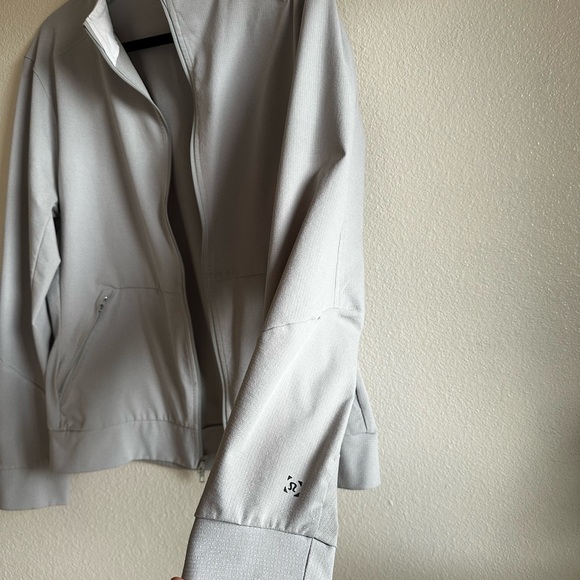 Lululemon Jacket Airing Easy Bomber Mens Small M Gray Full Zip Swift Mesh - Picture 2 of 9